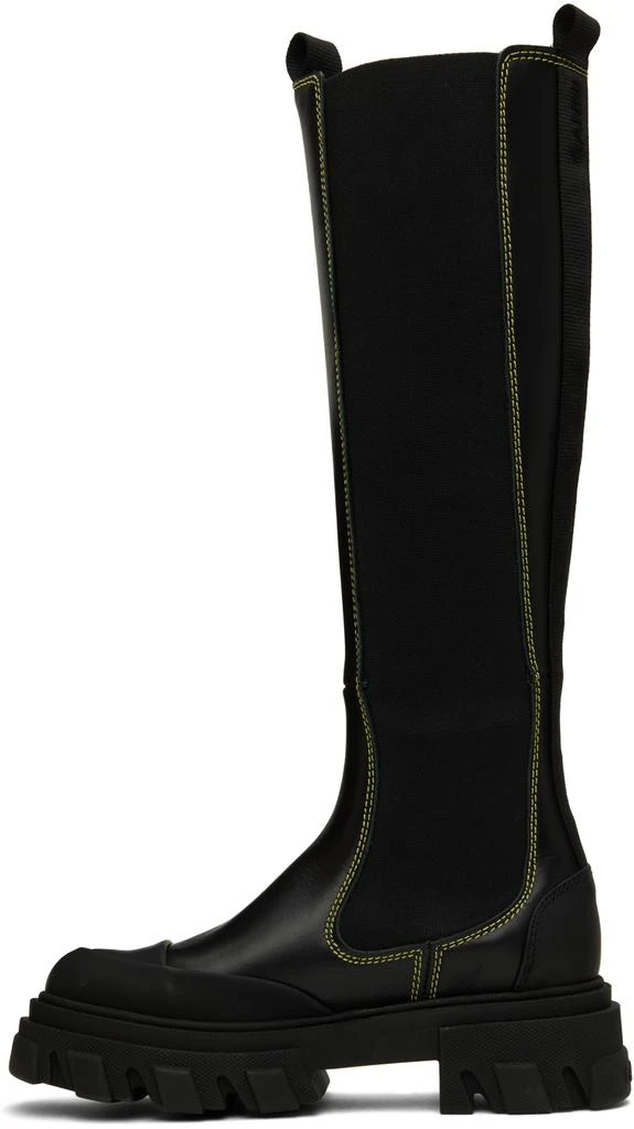 Ganni Black Cleated Chelsea Boots 3