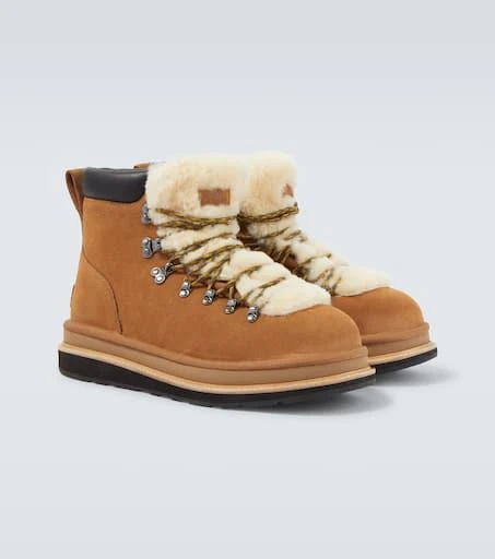 Sacai x UGG suede and shearling hiking boots 5