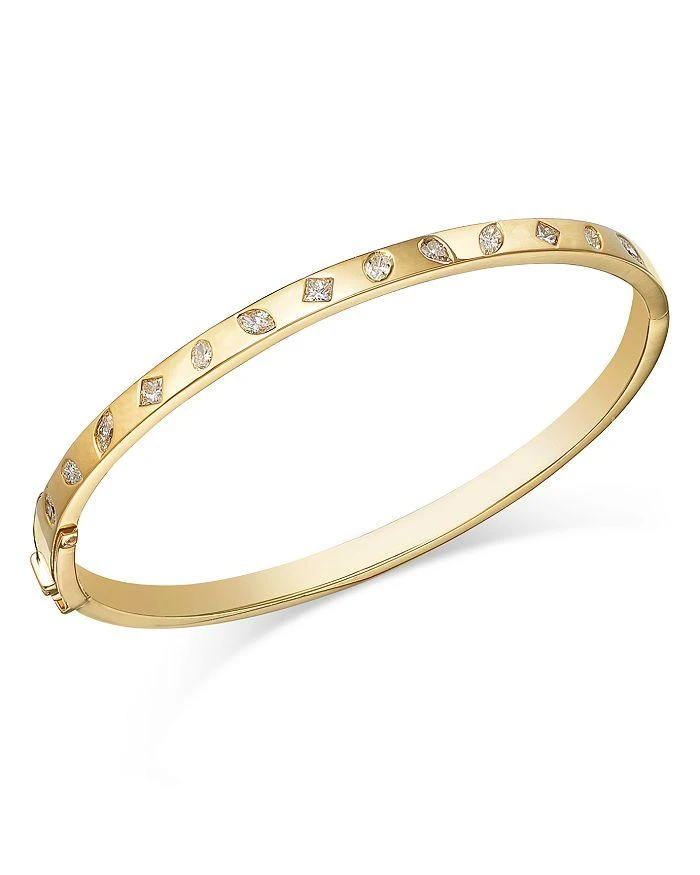 Bloomingdale's Diamond Round and Full Cut Bangle Bracelet in 14K Yellow Gold, 0.70 ct. t.w. 1
