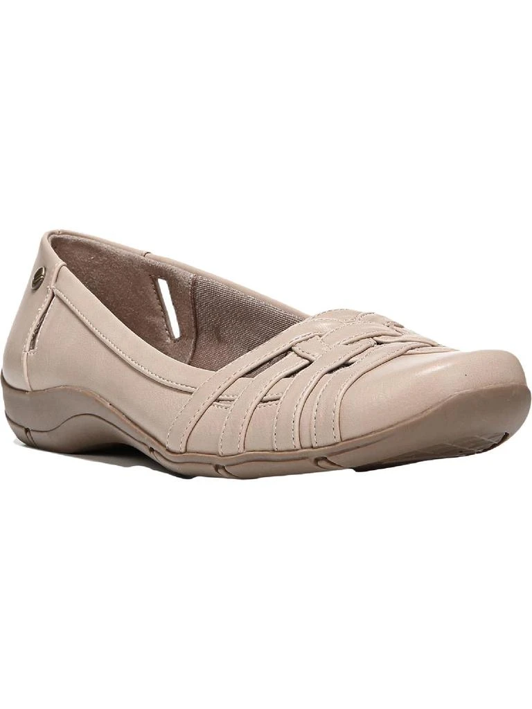 LifeStride Diverse  Womens Faux Leather Square Toe Flats 14