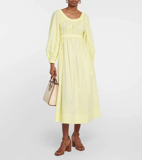 Ulla Johnson Helena gathered cotton midi dress 2