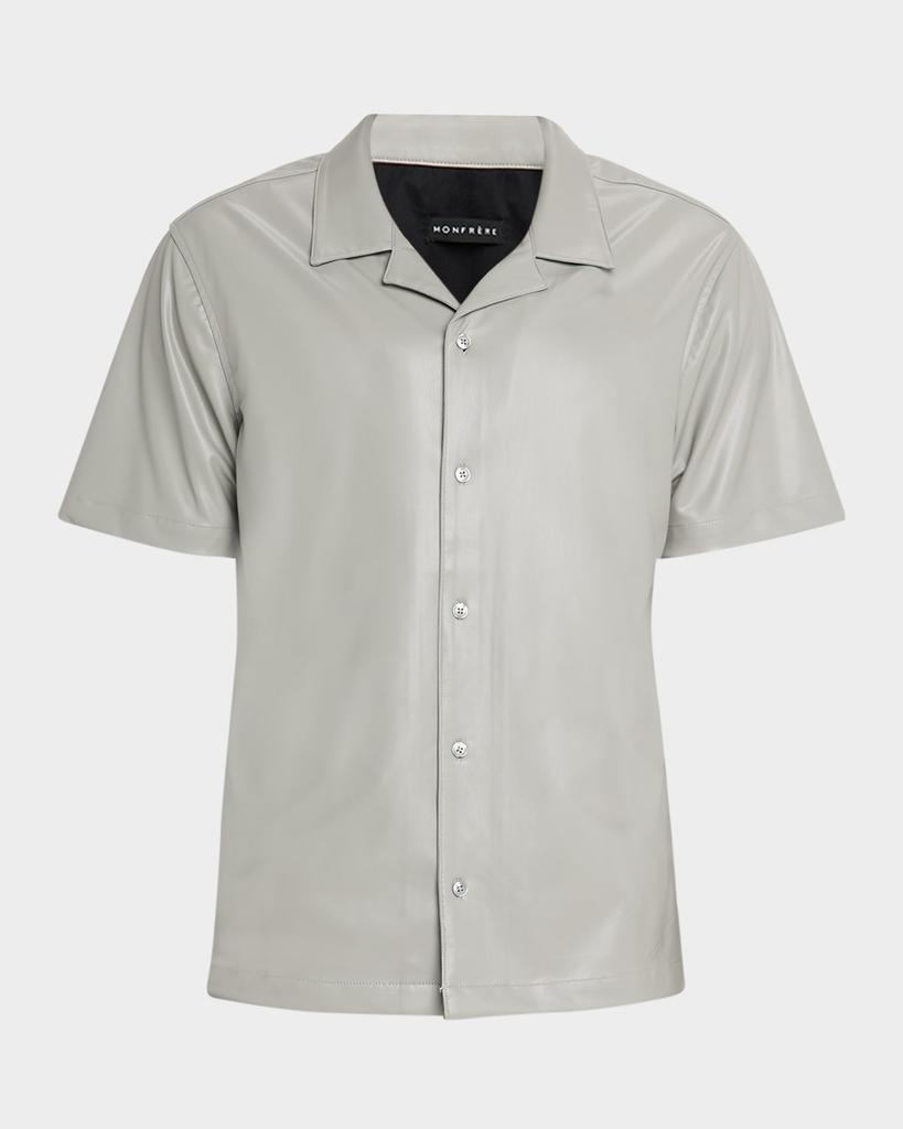 MONFRÈRE Men's Bond Faux Leather Camp Shirt