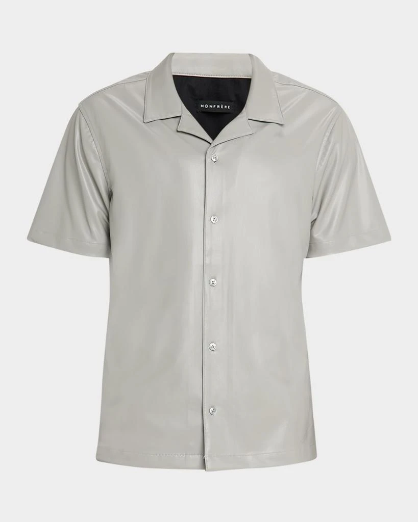 MONFRÈRE Men's Bond Faux Leather Camp Shirt 1