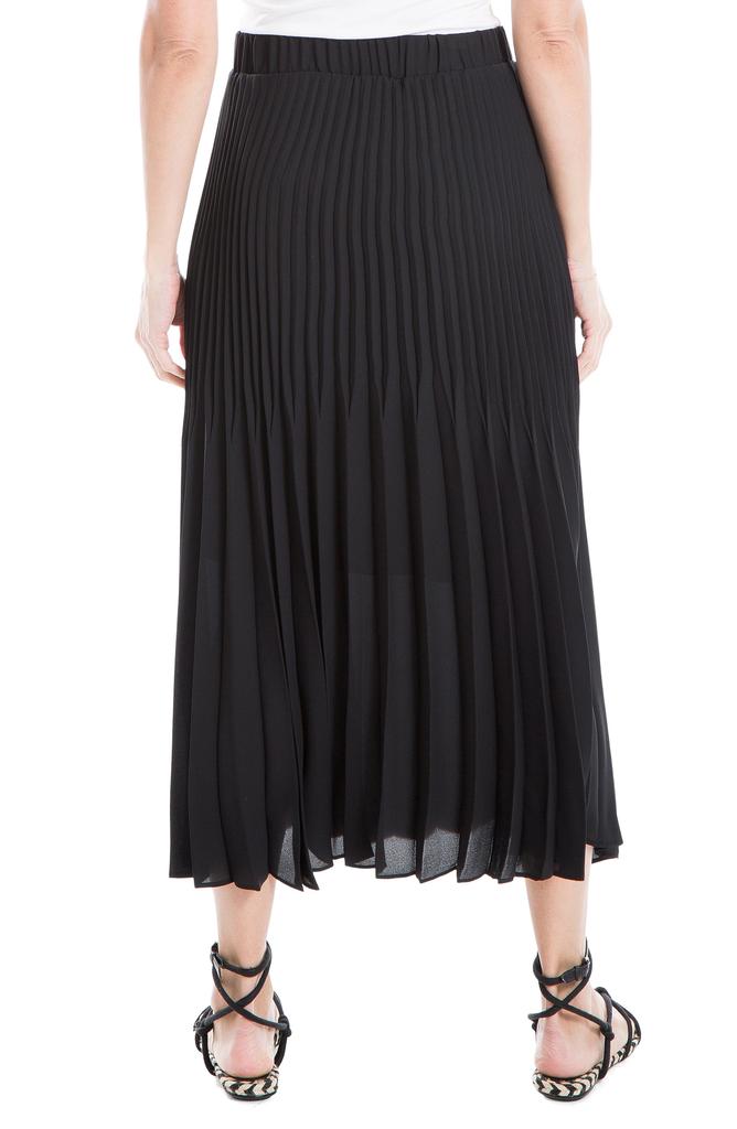 MAXSTUDIO Graduated Pleat Knee-Length Midi Skirt