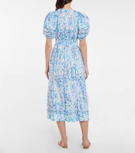 Poupette St Barth Reine floral cotton midi dress 3