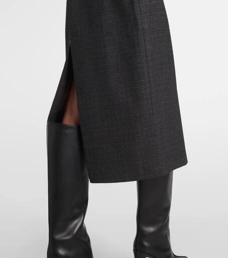BLAZÉ MILANO Hunley Sussex checked wool pencil skirt 5
