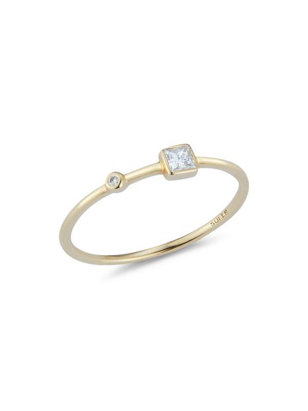 Nephora 14K Yellow Gold & 0.12 TCW Diamond Bezel Ring