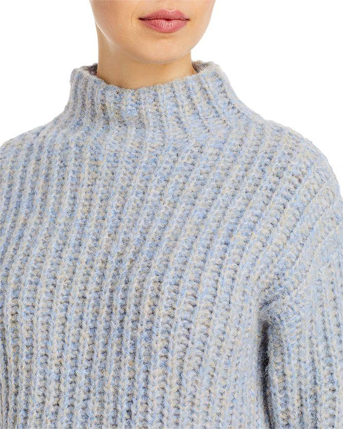 AQUA Ribbed Mock Turtleneck Sweater - Exclusive 5