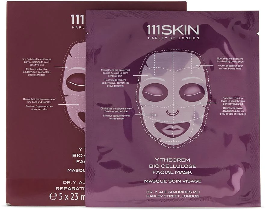 111SKIN Five-Pack Y Theorem Bio Cellulose Facial Masks, 23 mL 2