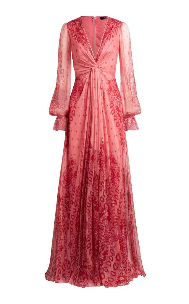ETRO Etro - Twisted Silk Maxi Dress - Pink - IT 40 - Moda