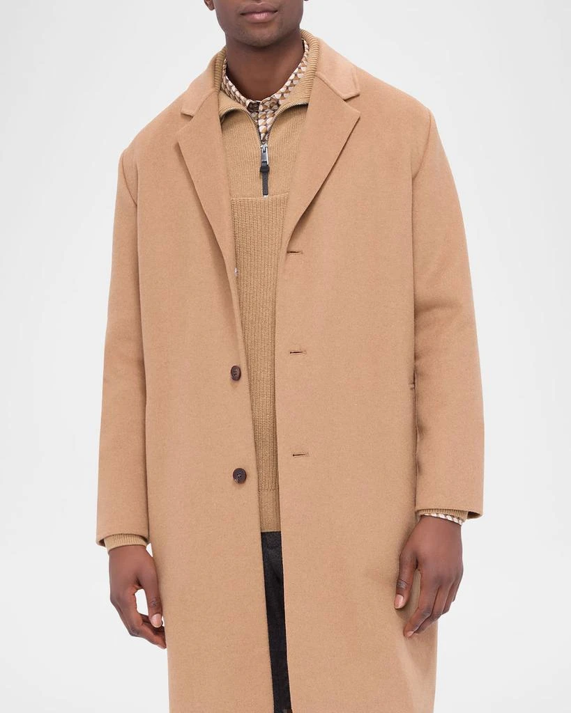 BUGATCHI Men's Wool Single-Breasted Overcoat 2