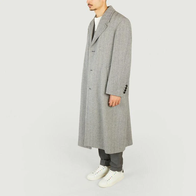 AMI Oversized coat NIGHT BLUE IVORY AMI PARIS 2