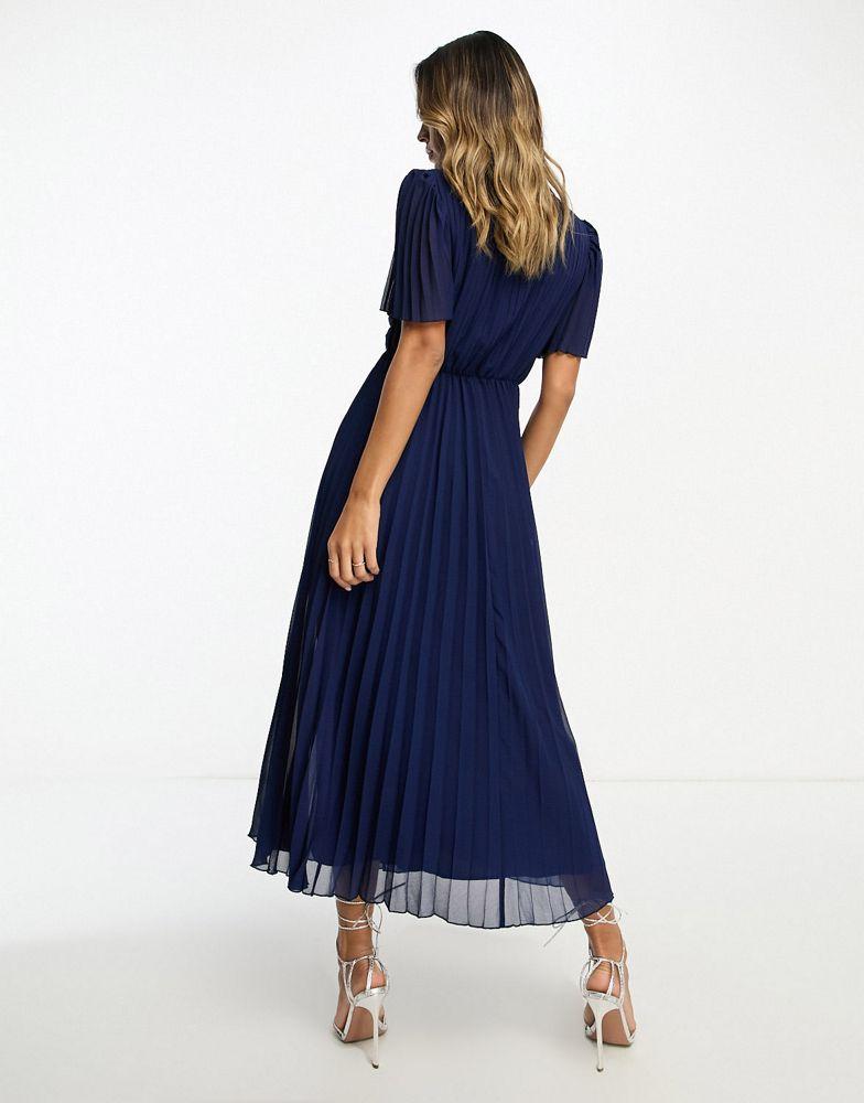asos midi pleated dress