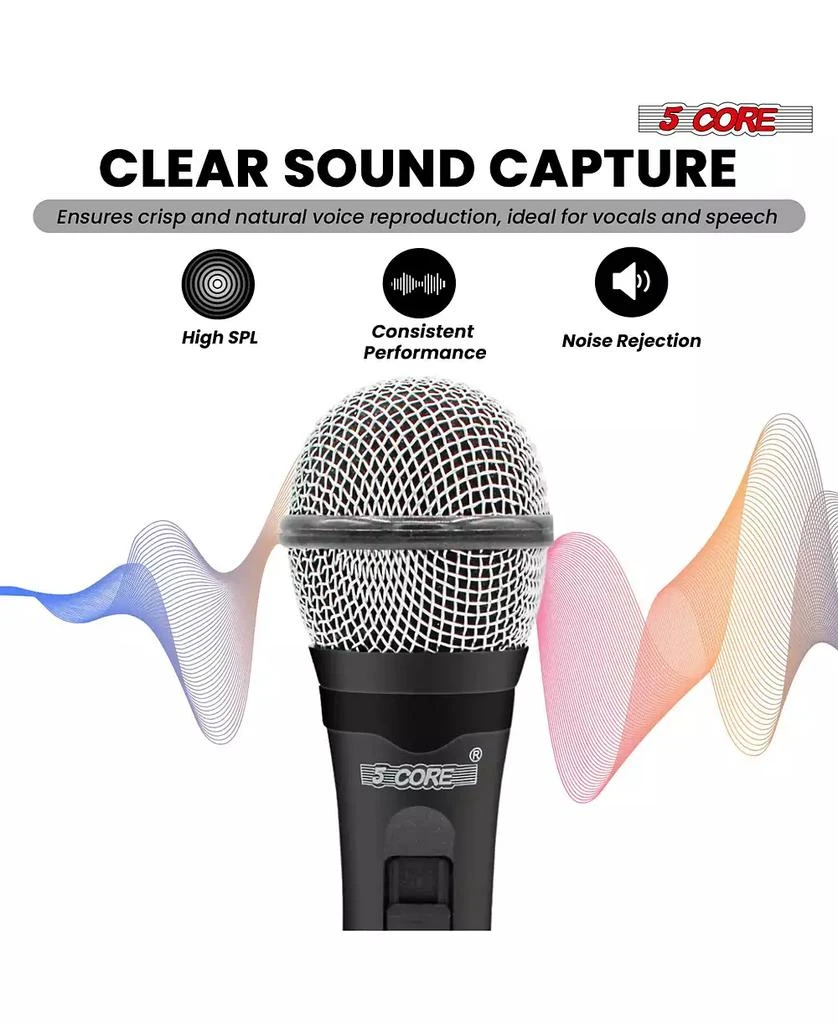 5 Core Microphone For Singing Karaoke Mic XLR Dynamic Mic Cardioid Unidirectional Microfono - 2PCS 4