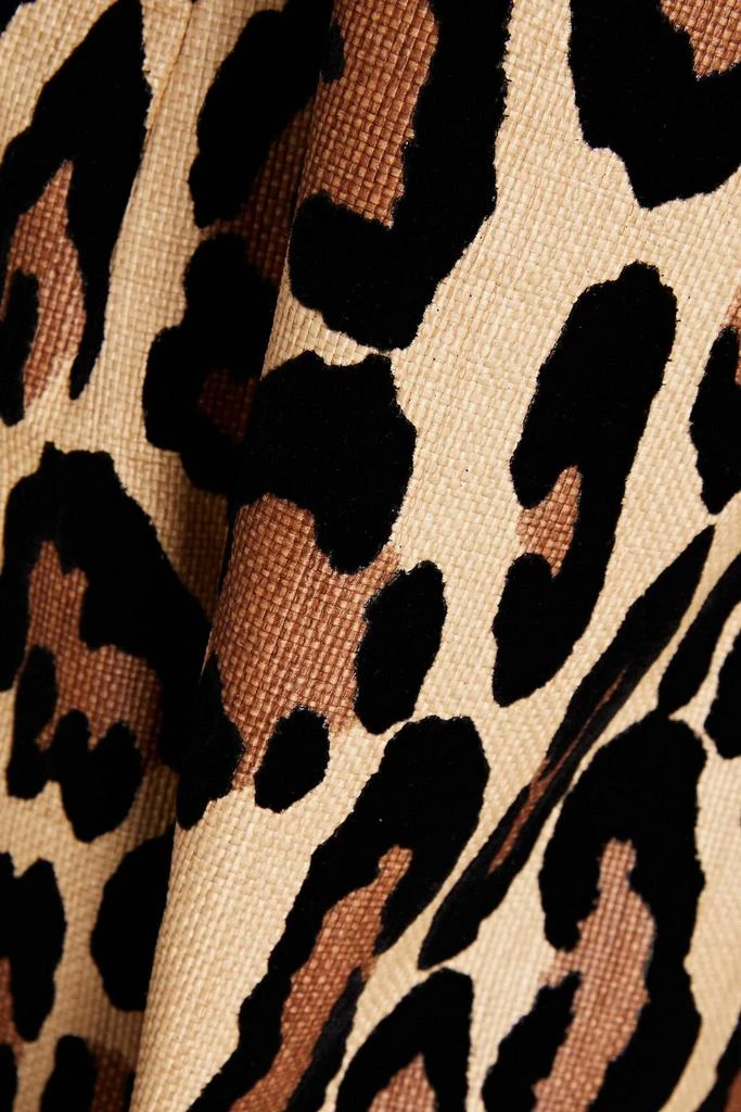 Dolce & Gabbana Leopard-print flocked canvas mini dress 4