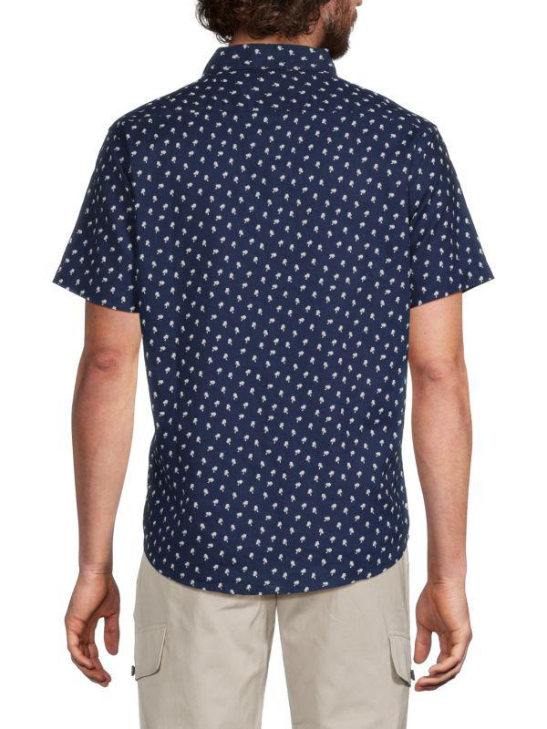 Slate & Stone Print Linen Blend Shirt