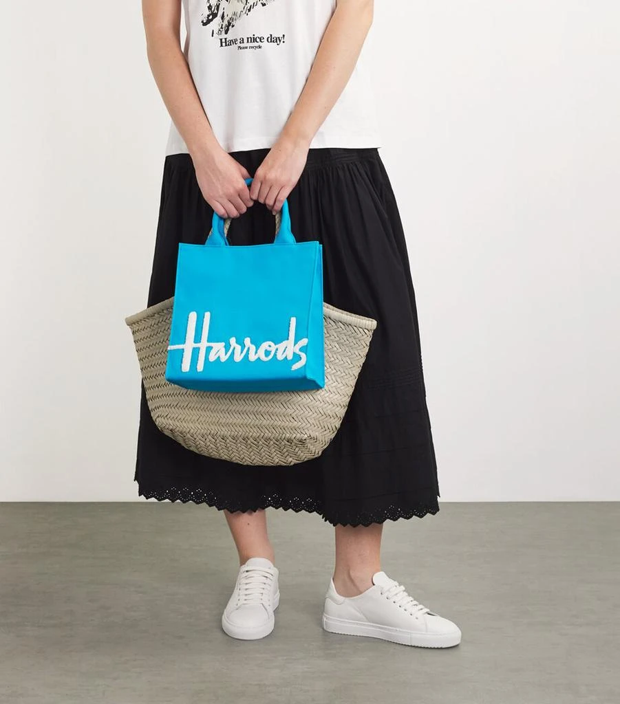 Harrods Small Cotton Logo Tote Bag 5
