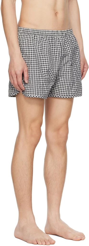 AMI Paris Black & White Ami de Cœur Swim Shorts 2