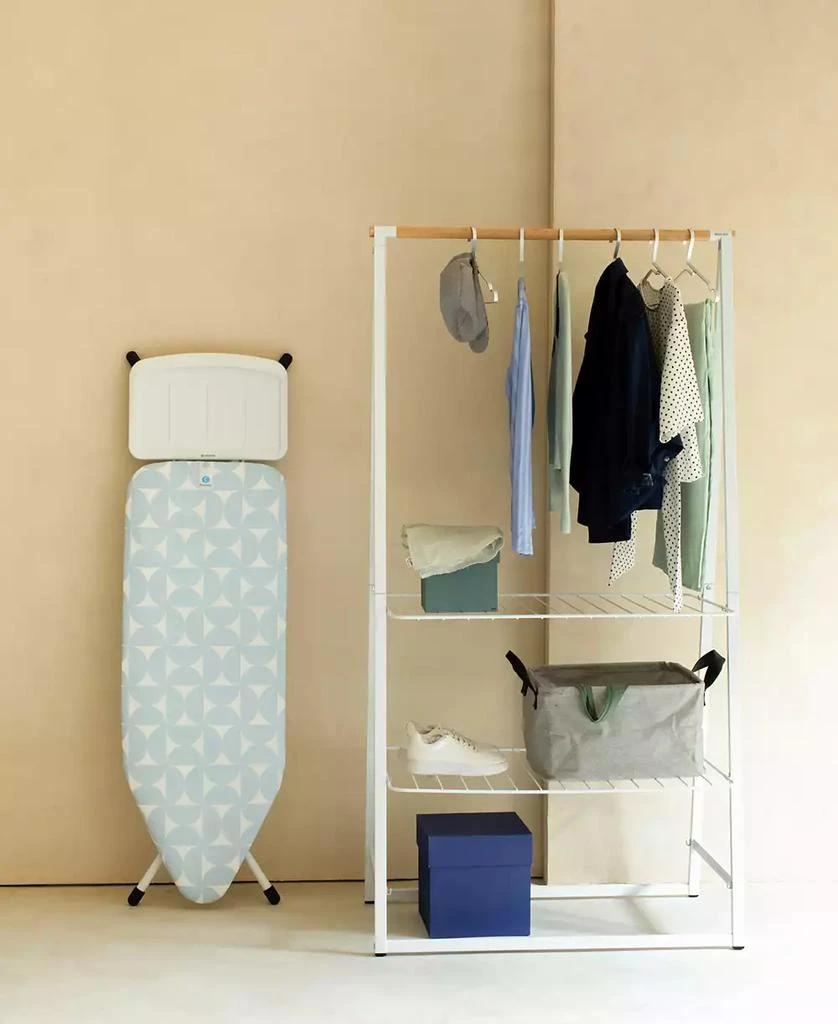 Brabantia Ironing Board C, 49 x 18", 124 x 45 Centimeter with Solid Steam Unit Holder, 1" 25 Millimeter and White Frame 3