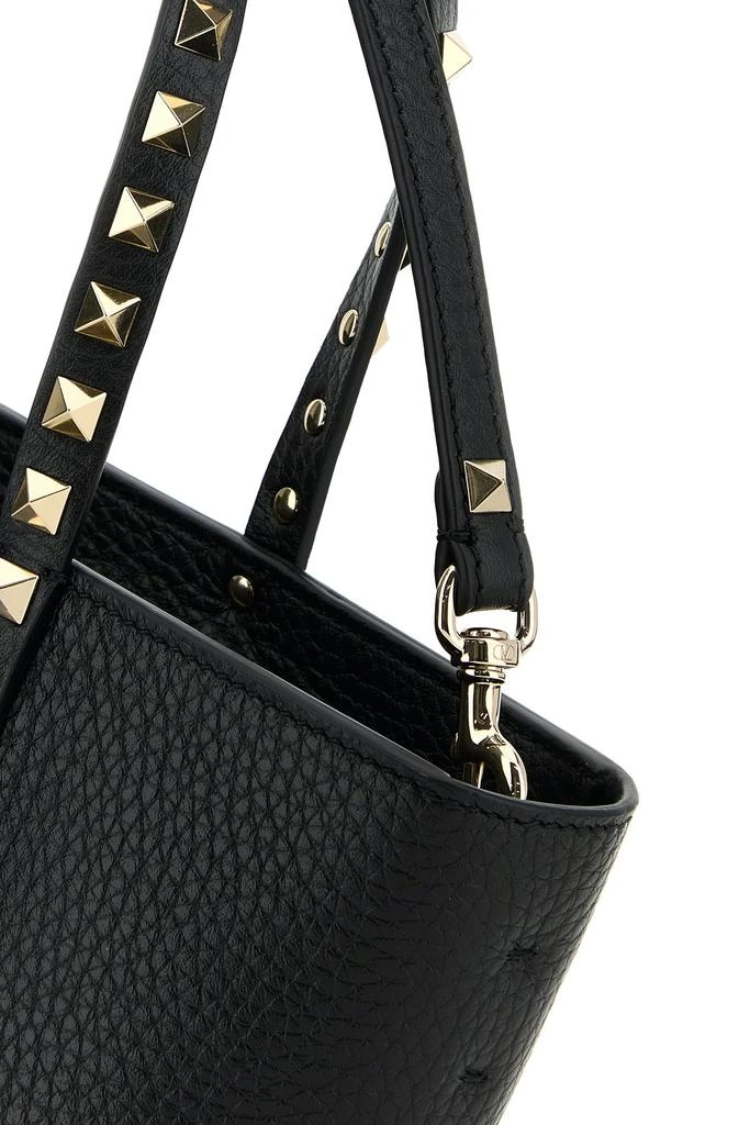 Valentino Black leather medium Rockstud handbag 4