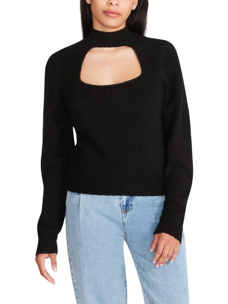 Steve Madden Womens Knit Cut-Out Mock Turtleneck Sweater 1