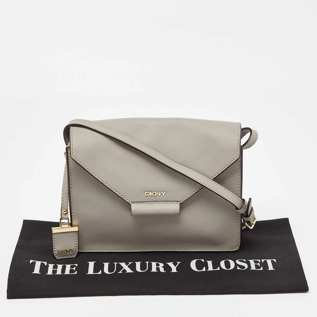 DKNY DKNY Grey Leather Flap Crossbody Bag 9