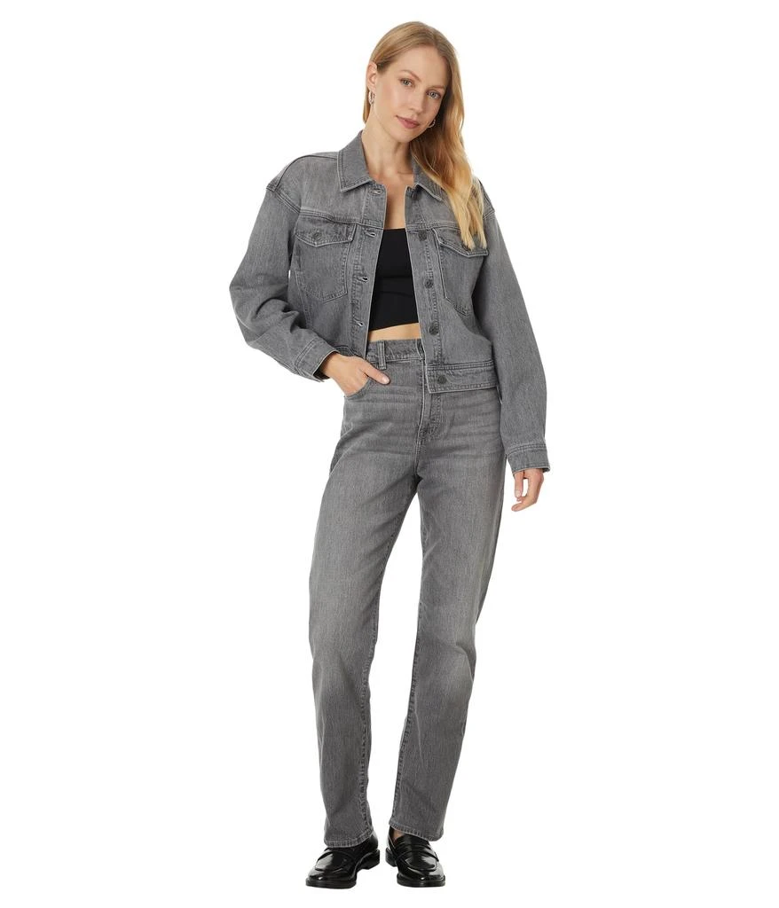 Madewell Denim Clean Crop Oversized Jeans Jacket in Hallandale Wash 4