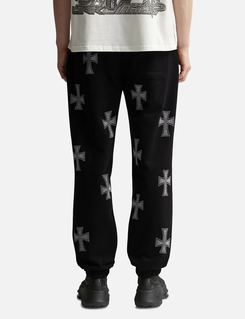 UNKNOWN Black / White Cross Rhinestone Jogger 4