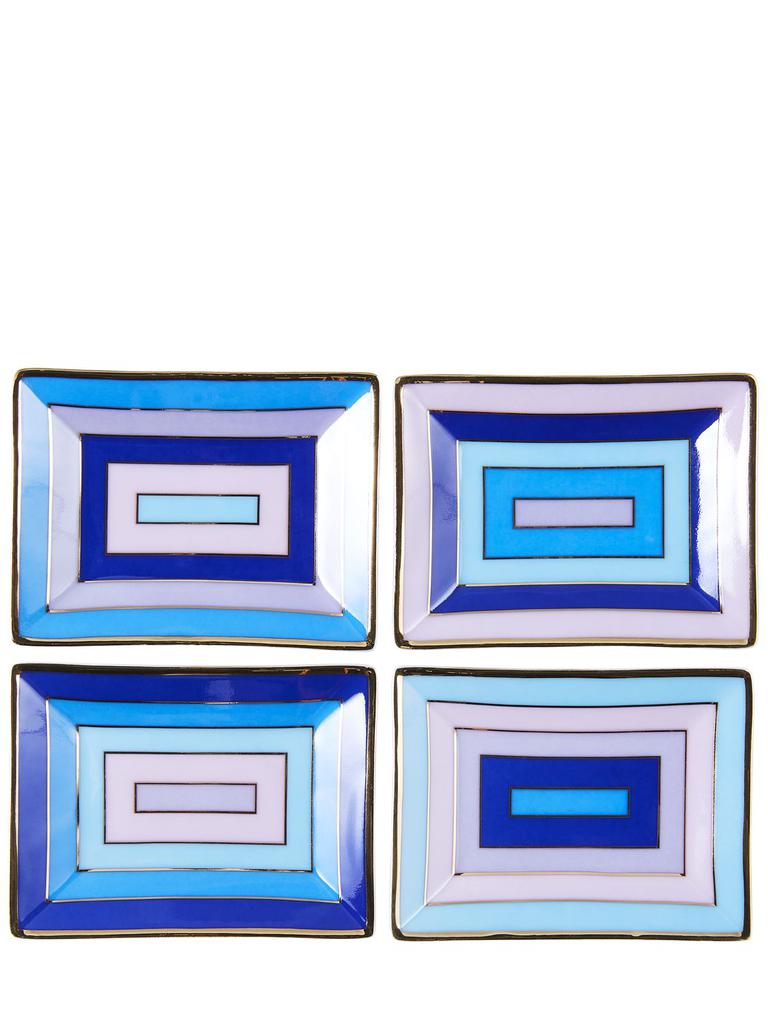 JONATHAN ADLER Set Of 4 Petite Scala Trays