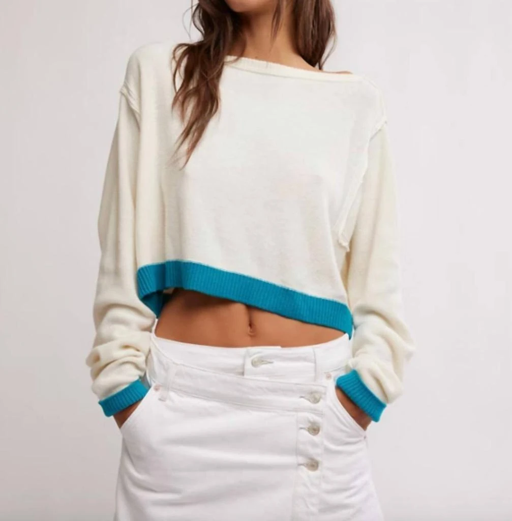 Free People Free People - INTO THE BLUE PULLOVER SWEATER 1
