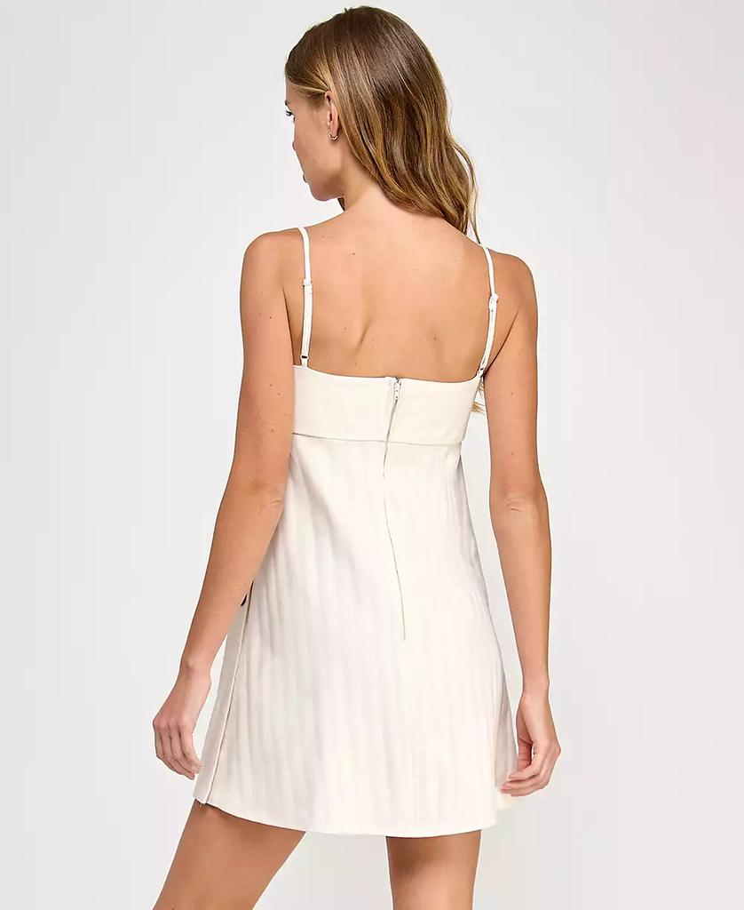 City Studios Juniors' Side-Button Empire-Waist Dress
