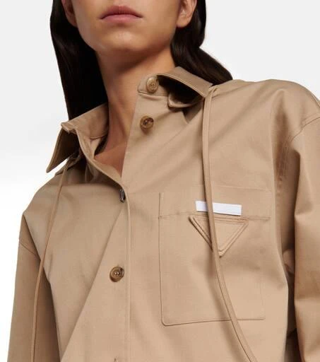 Prada Cropped cotton-blend gabardine jacket 4