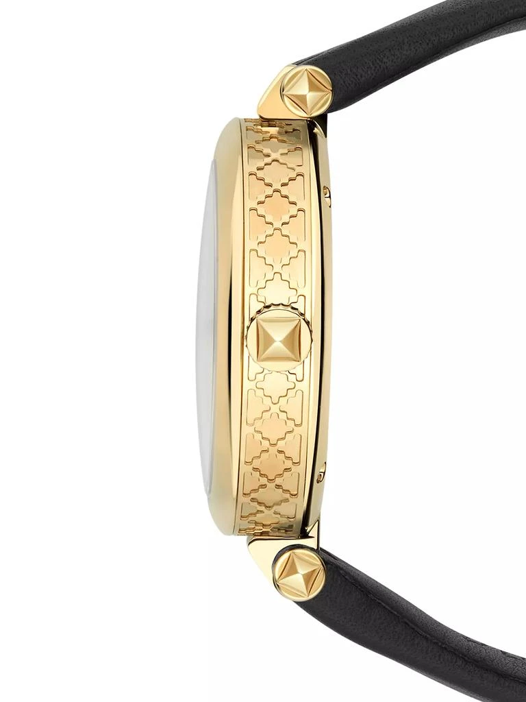 Gucci Diamantissima Yellow Gold PVD & Leather Strap Watch 4