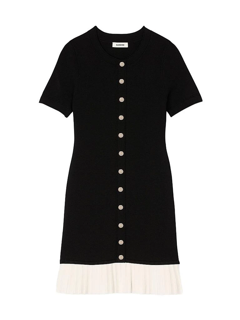 Sandro Mini Knit Dress with Ruffle - Dresses & Skirts - Free Shipping - BeyondStyle Sandro Mini Knit Dress with Ruffle - Dresses & Skirts - Free Shipping - BeyondStyle