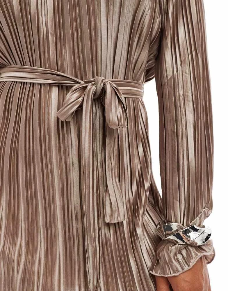 slim fit dress slacks Vero Moda Gold Printed Shift Dress | Brand New