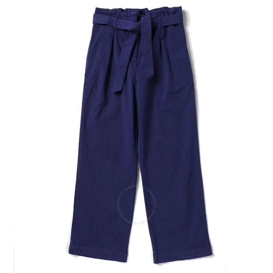 Bonpoint Girls Blue Intense Natalia Paperbag Pants
