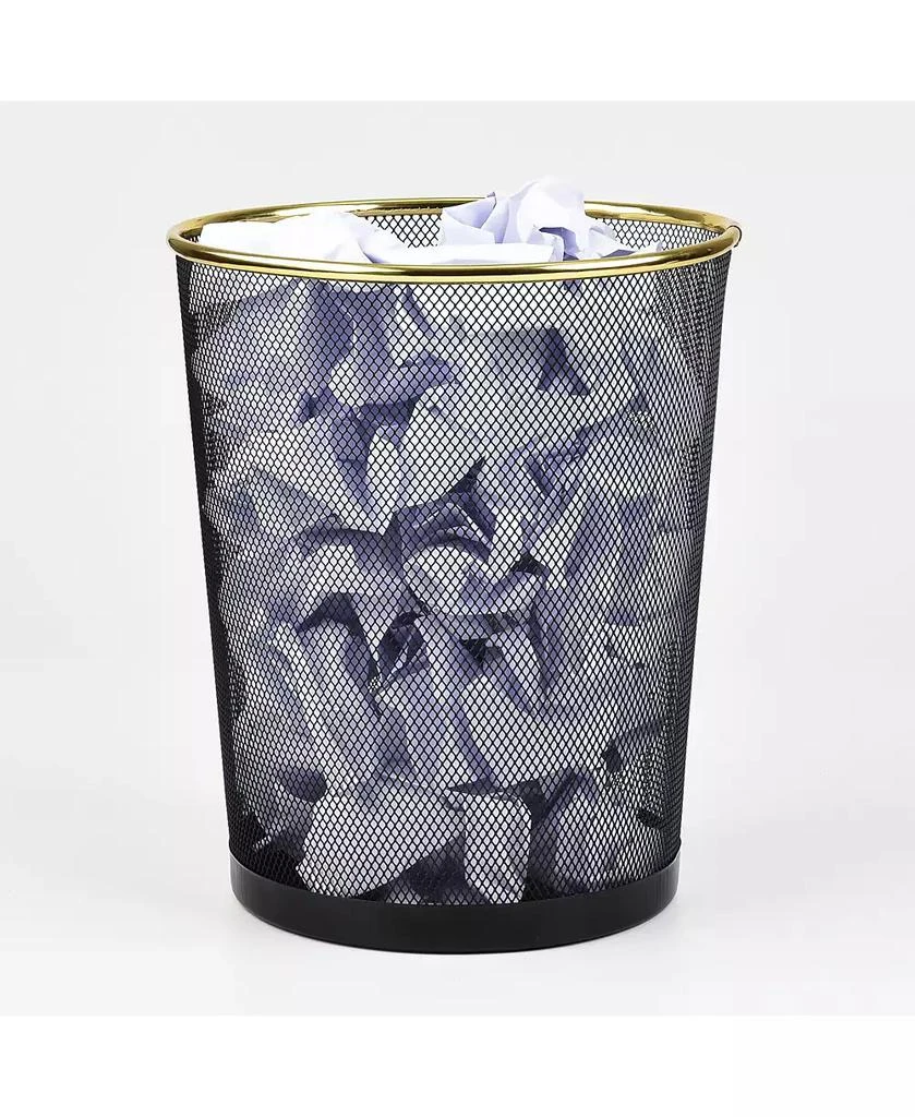 Trio Essentials 10 Liter Mesh Waste Basket Can for Garbage, Round Open Top Trash Can for Office, Bathroom Bedroom, Kitchen, 2