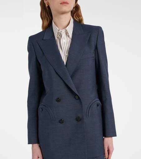 BLAZÉ MILANO Alie double-breasted wool and mohair blazer 6