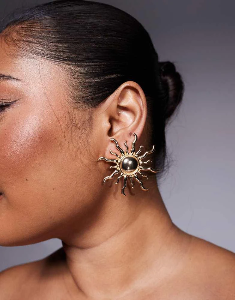 8 Other Reasons 8 Other Reasons sun earrings in gold 3
