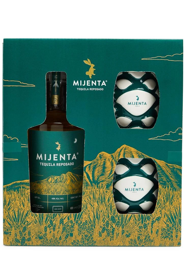 MIJENTA Tequila Reposado and Glasses Gift Set 1