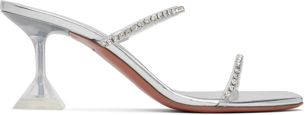 Amina Muaddi Transparent Gilda Glass Slipper 70 Heeled Sandals 1
