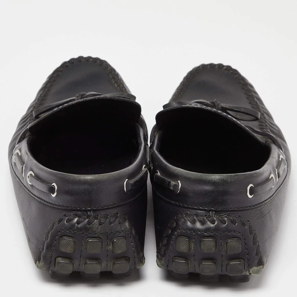 Louis Vuitton Louis Vuitton Black Leather Bow Slip On Loafers Size 43.5 5