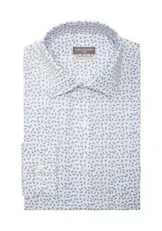Van Heusen Heusen Mens Ultra Wrinkle Free Stretch Collar Shirt 1