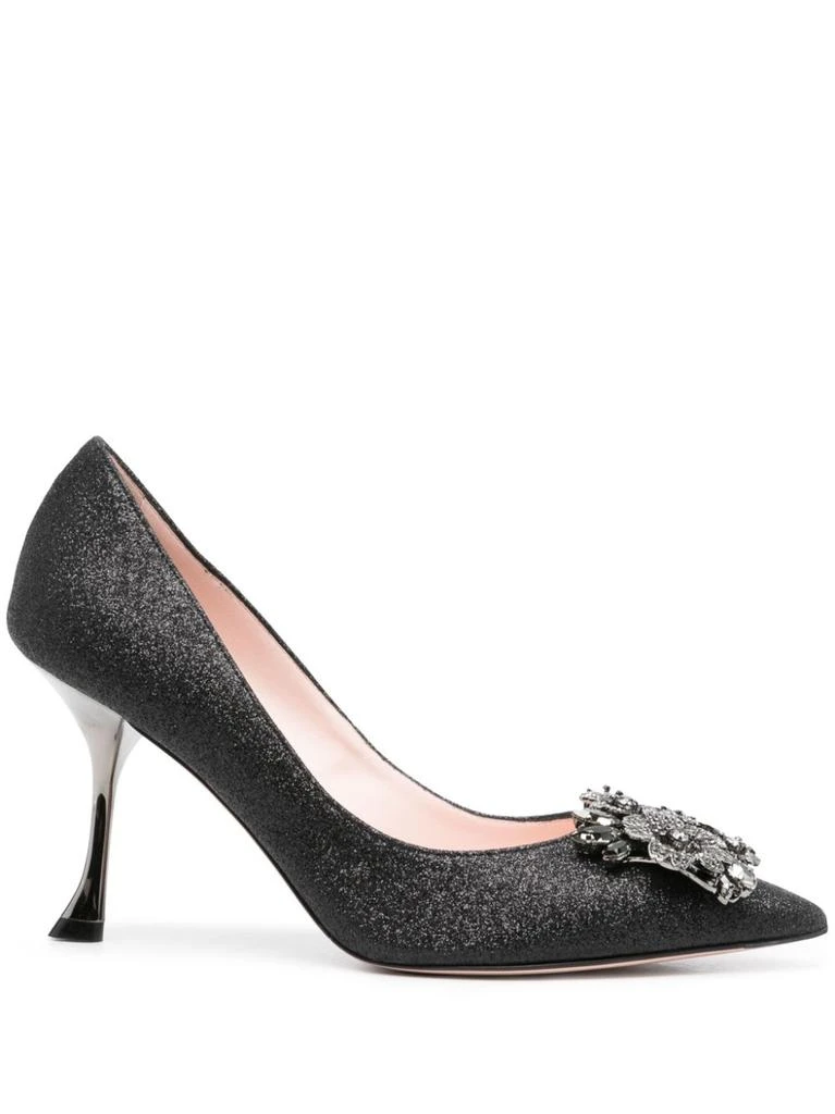 Roger Vivier ROGER VIVIER - Rv Bouquet Strass Leather Pumps 1