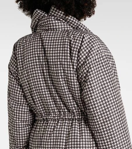 Norma Kamali Sleeping Bag houndstooth wrap coat 7