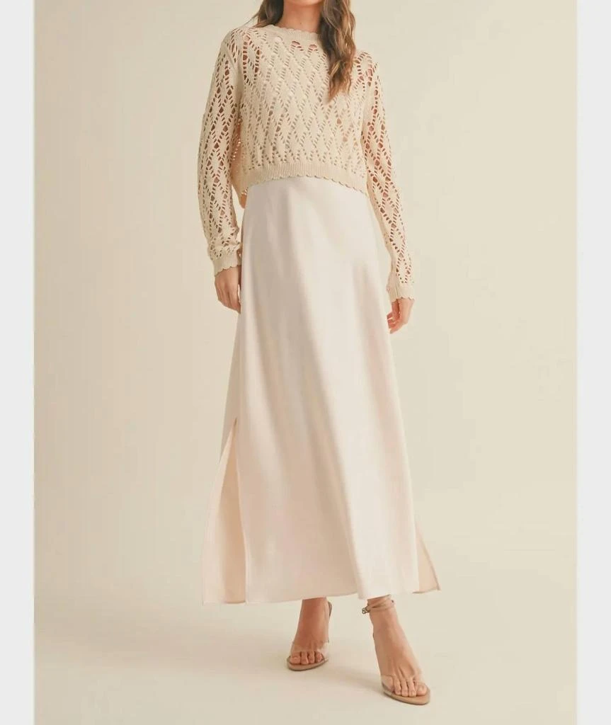 MIOU MUSE Miou Muse - Satin Midi Slip Dress 3