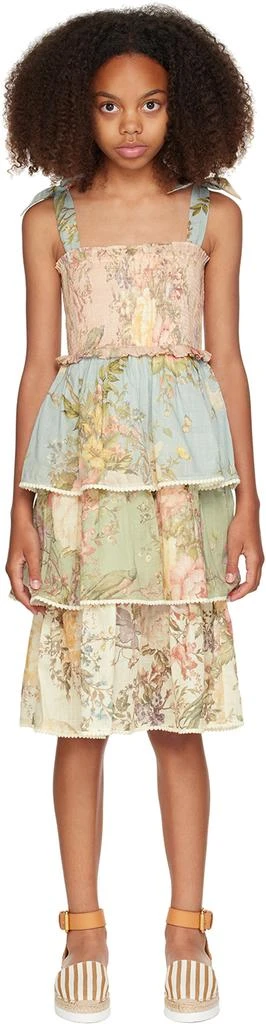 Zimmermann Kids Multicolor Waverly Dress 1