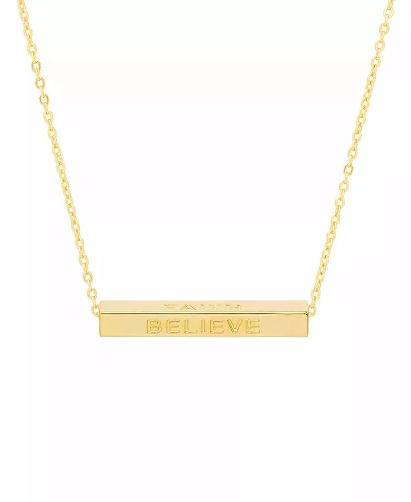 Macy's Gold Plated Love, Faith, Believe, Blessed Necklace 1