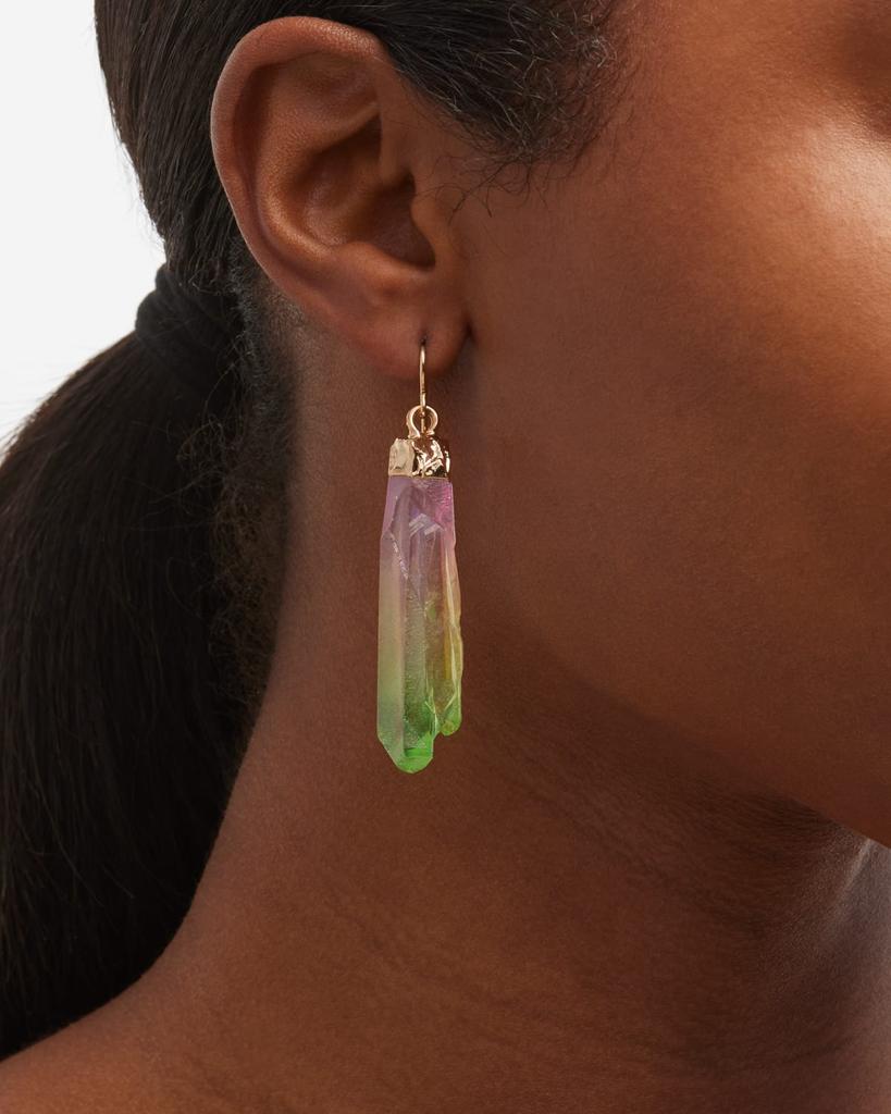 Devon Leigh Rainbow and Gold Foil Earrings