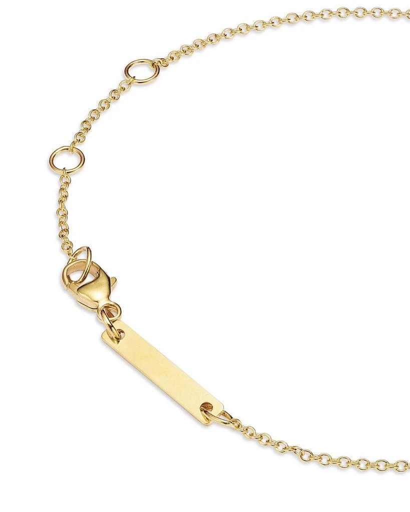 Zoe Chicco 14K Yellow Gold Itty Bitty Symbols Black 
White Diamond Yin Yang Charm Bracelet 4